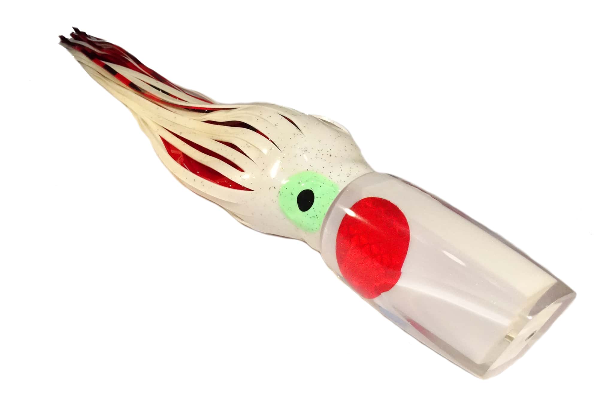 Jetts Lures - Chisel - Pearl White with Red Eye
