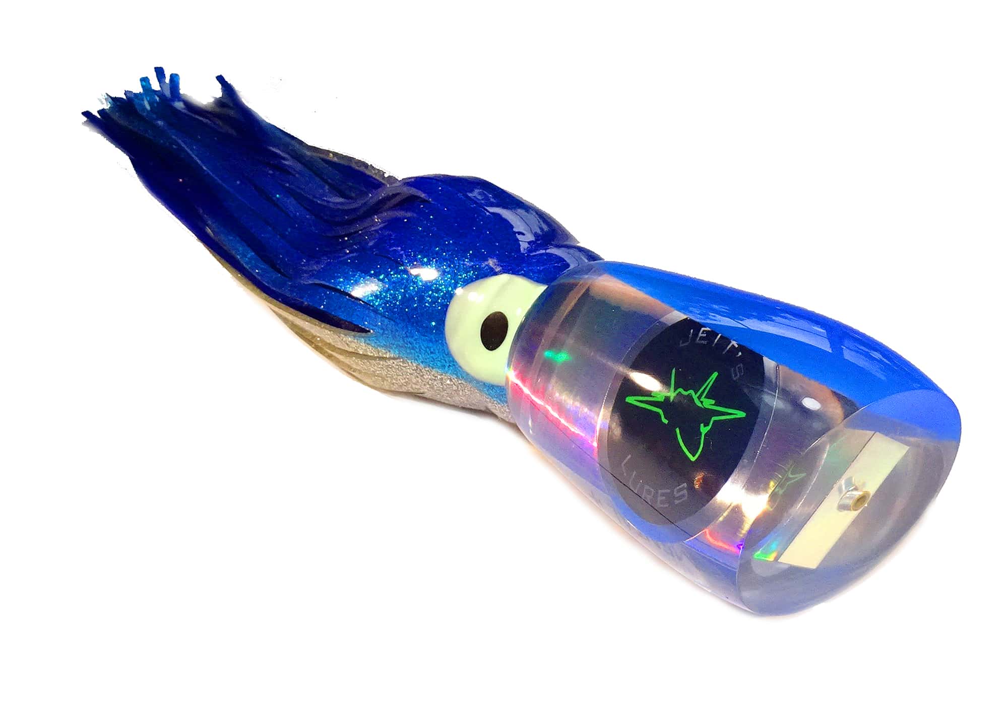 Jetts Lures - Mental Series - Blue Top - Clear with Yo-Zuri Skirt Combo