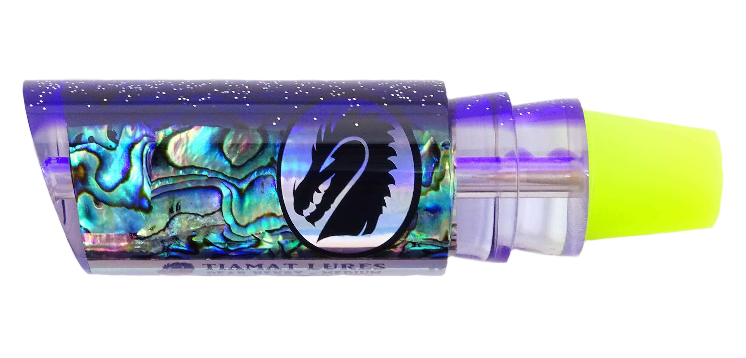 Tiamat Lures - Dear Henry Series - Head - Natural New Zealand Paua Shell with Sparkled Purple Top Tint