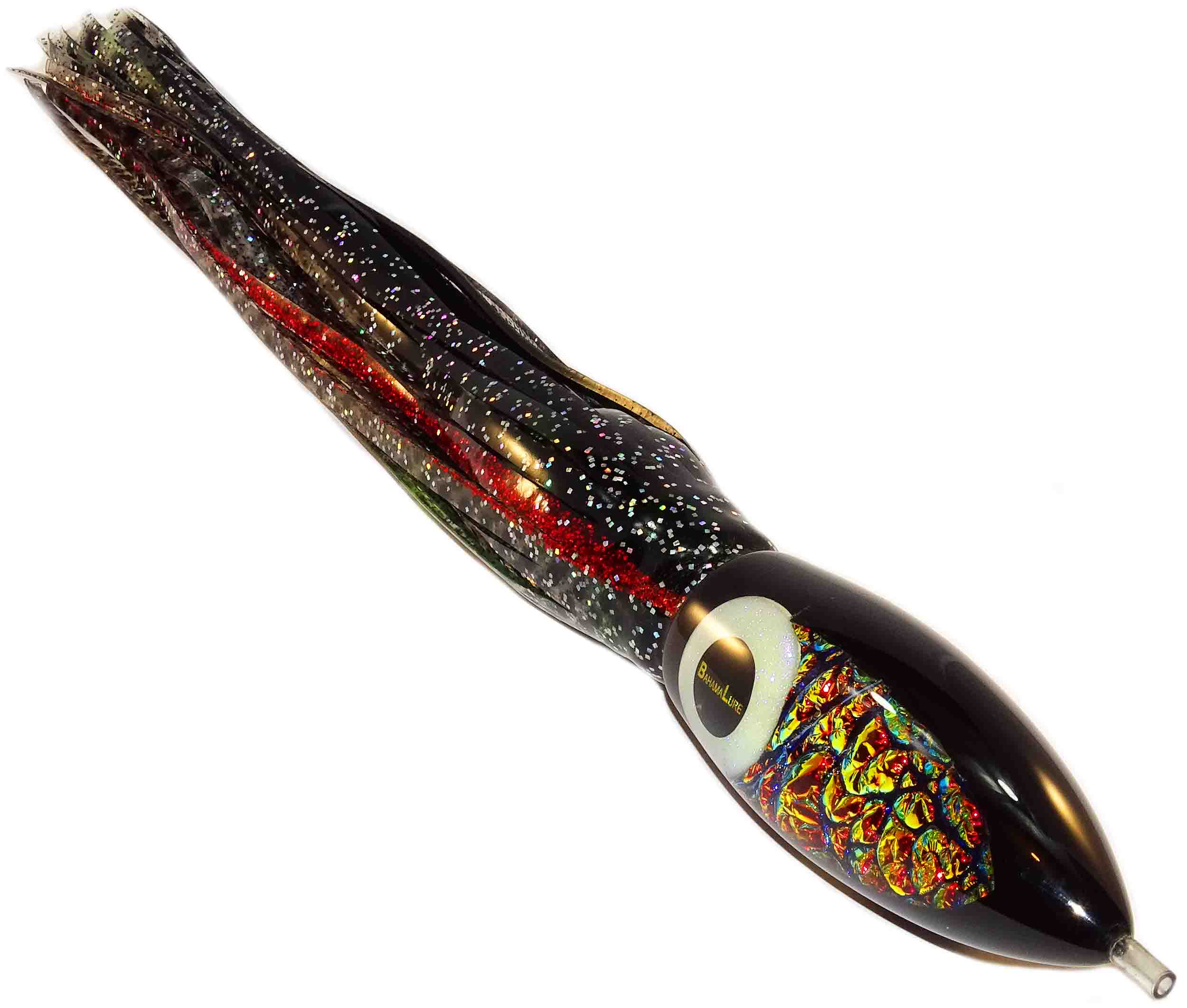 Bahama Lure - Proteus 50 Series - Red Dragon Hide with Black Insert - Black Metal