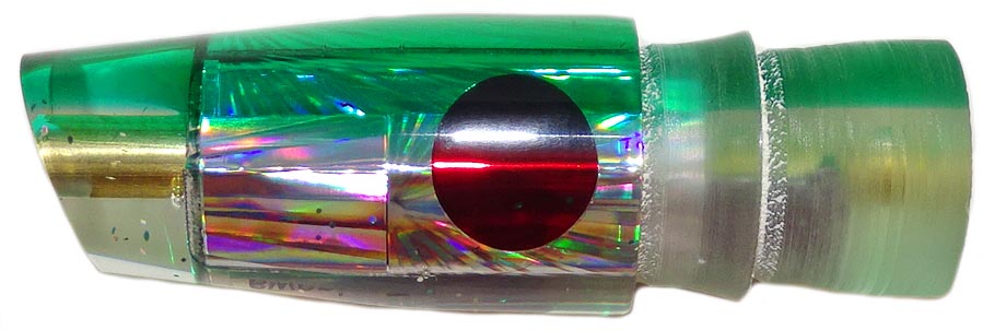 Tanigawa Lures - Mini Tuna Catcher - Fluoro Green Top with Holographic Starburst