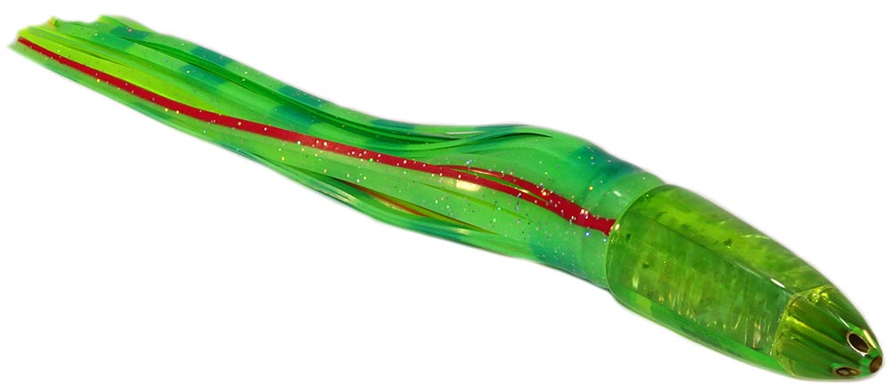 JB Lures - Sally Series - Four Hole Jet - Natural MOP Shell with Fluoro Green Tint - Everyday Loomo