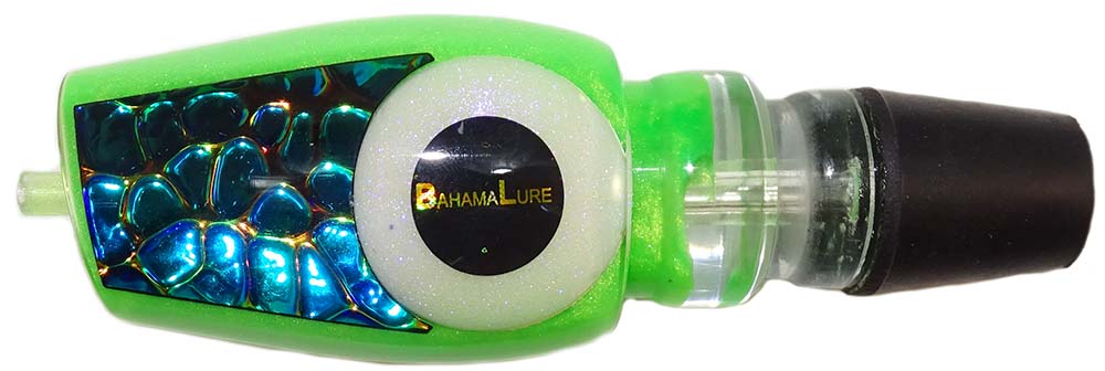 Bahama Lure - Triton 50 - Head - Green Dragon Hide with Luminescent Green Insert and Eyes